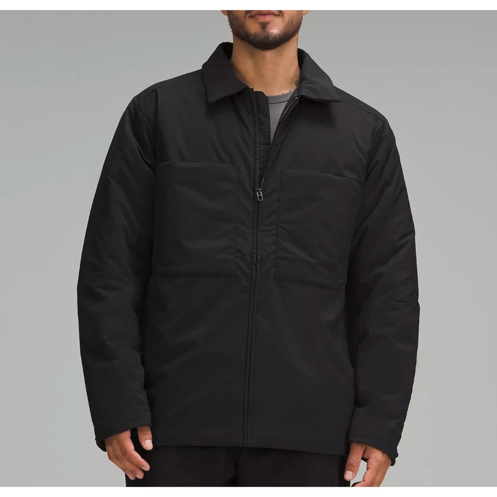 Lululemon Insulated Utility Shirt Jacket Black Medium Primaloft Full Zip